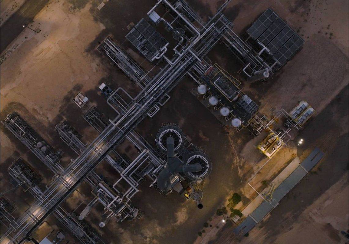 Aerial photo of Infinium's Project Roadrunner facility in West Texas